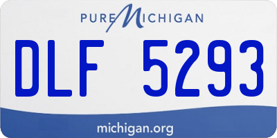 MI license plate DLF5293