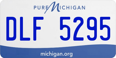 MI license plate DLF5295