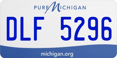 MI license plate DLF5296