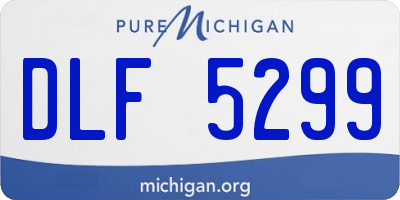 MI license plate DLF5299