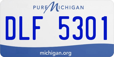 MI license plate DLF5301