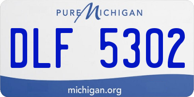 MI license plate DLF5302