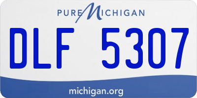 MI license plate DLF5307