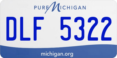 MI license plate DLF5322