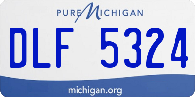 MI license plate DLF5324