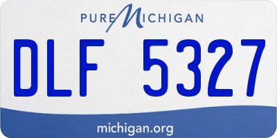 MI license plate DLF5327