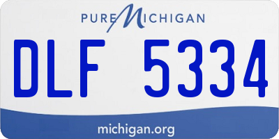 MI license plate DLF5334