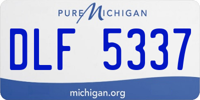 MI license plate DLF5337
