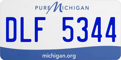 MI license plate DLF5344