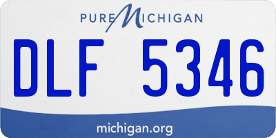 MI license plate DLF5346