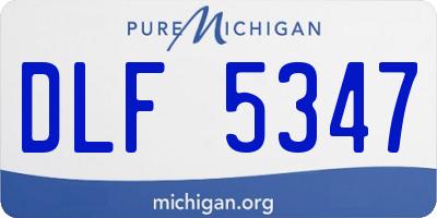 MI license plate DLF5347