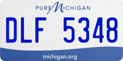 MI license plate DLF5348