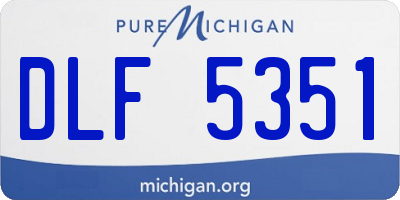 MI license plate DLF5351