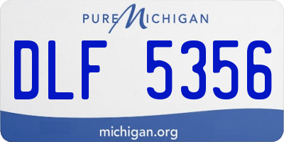 MI license plate DLF5356