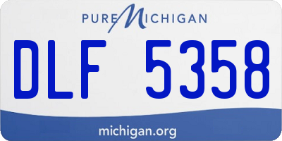 MI license plate DLF5358