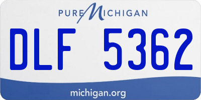 MI license plate DLF5362