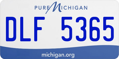 MI license plate DLF5365