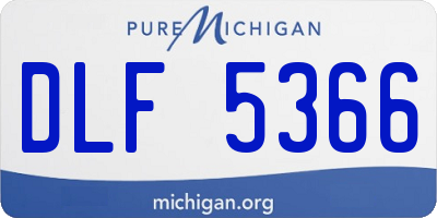 MI license plate DLF5366
