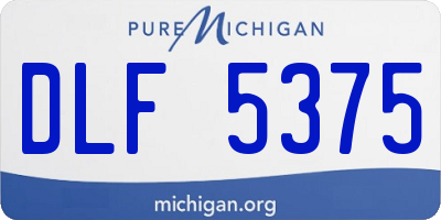 MI license plate DLF5375
