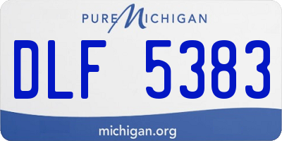 MI license plate DLF5383