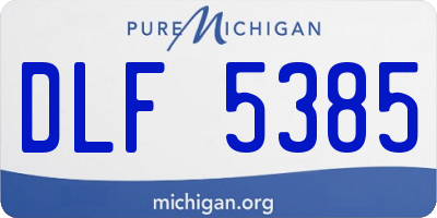 MI license plate DLF5385