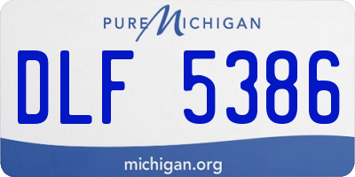 MI license plate DLF5386