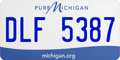 MI license plate DLF5387