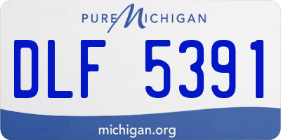 MI license plate DLF5391