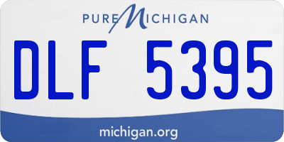 MI license plate DLF5395