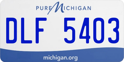 MI license plate DLF5403