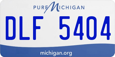 MI license plate DLF5404