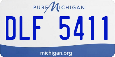 MI license plate DLF5411