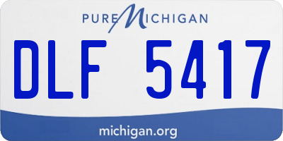 MI license plate DLF5417