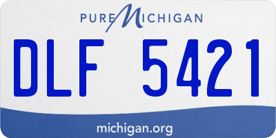 MI license plate DLF5421