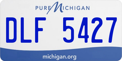 MI license plate DLF5427