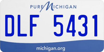 MI license plate DLF5431