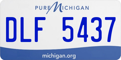 MI license plate DLF5437