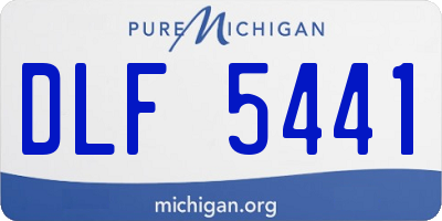 MI license plate DLF5441