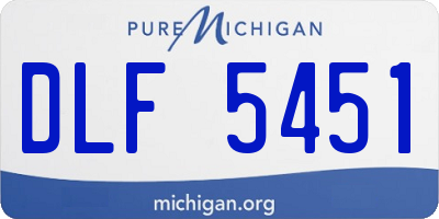 MI license plate DLF5451