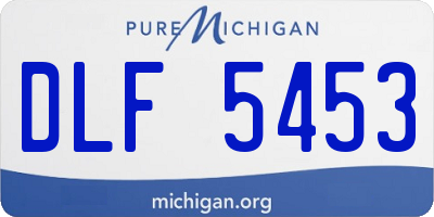 MI license plate DLF5453