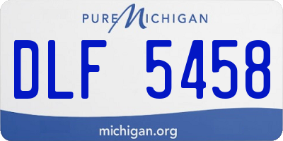 MI license plate DLF5458