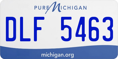 MI license plate DLF5463