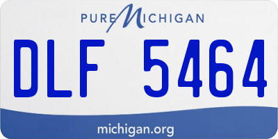 MI license plate DLF5464