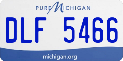 MI license plate DLF5466