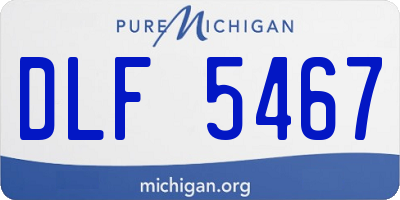 MI license plate DLF5467