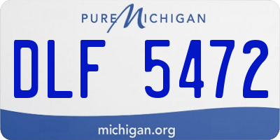 MI license plate DLF5472