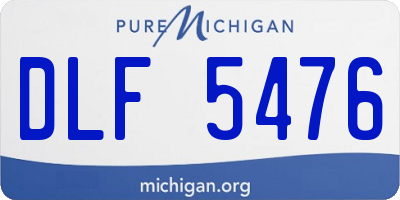 MI license plate DLF5476