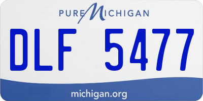 MI license plate DLF5477