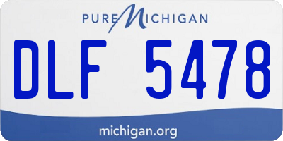 MI license plate DLF5478