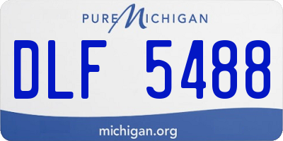 MI license plate DLF5488